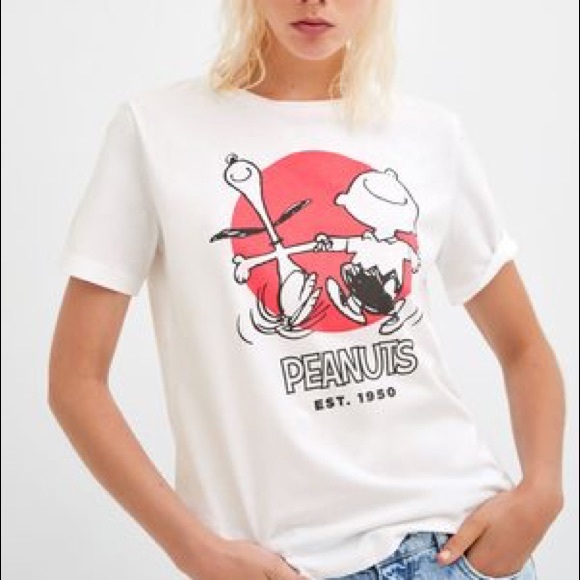 Zara Tops Zara Snoopy Peanuts T Shirt Poshmark